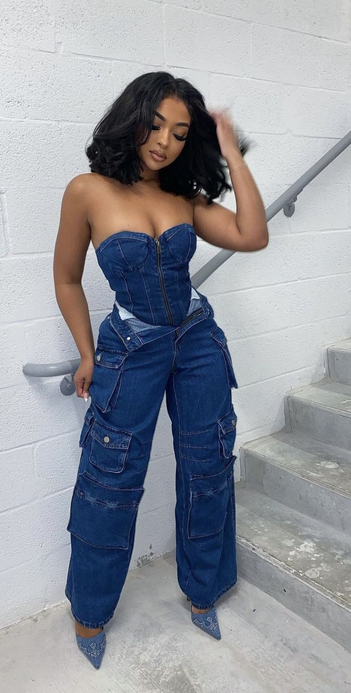 Black Curvy Women in Denim