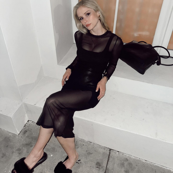 Erin Moriarty's Transparent Black Dress