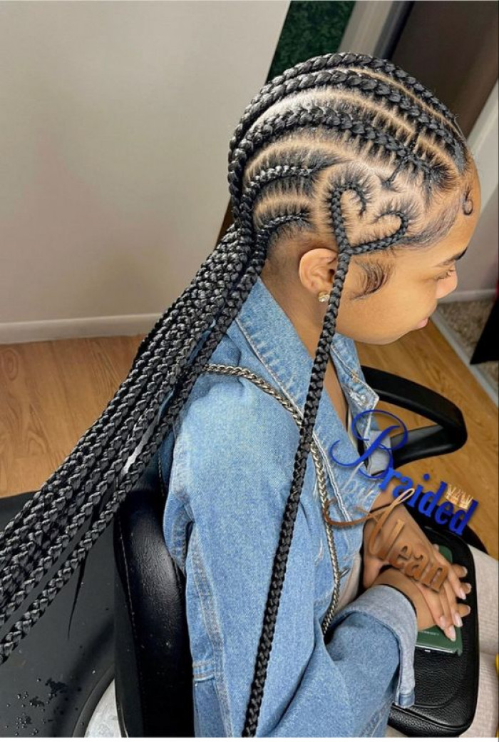 Fulani braids heart