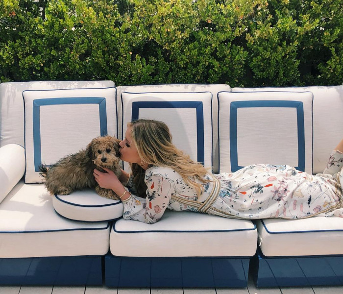 Erin Moriarty Kissing Her Dog