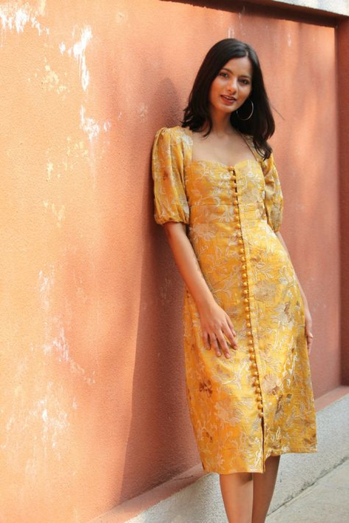 Yellow kurti boutique design