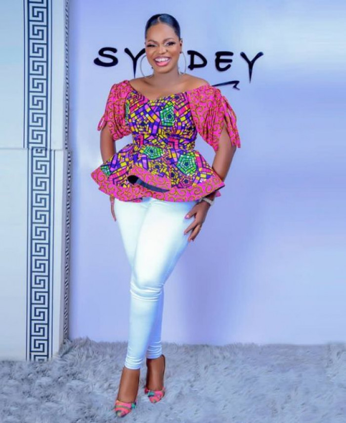 Plus Size Ankara Tops On Jeans 10