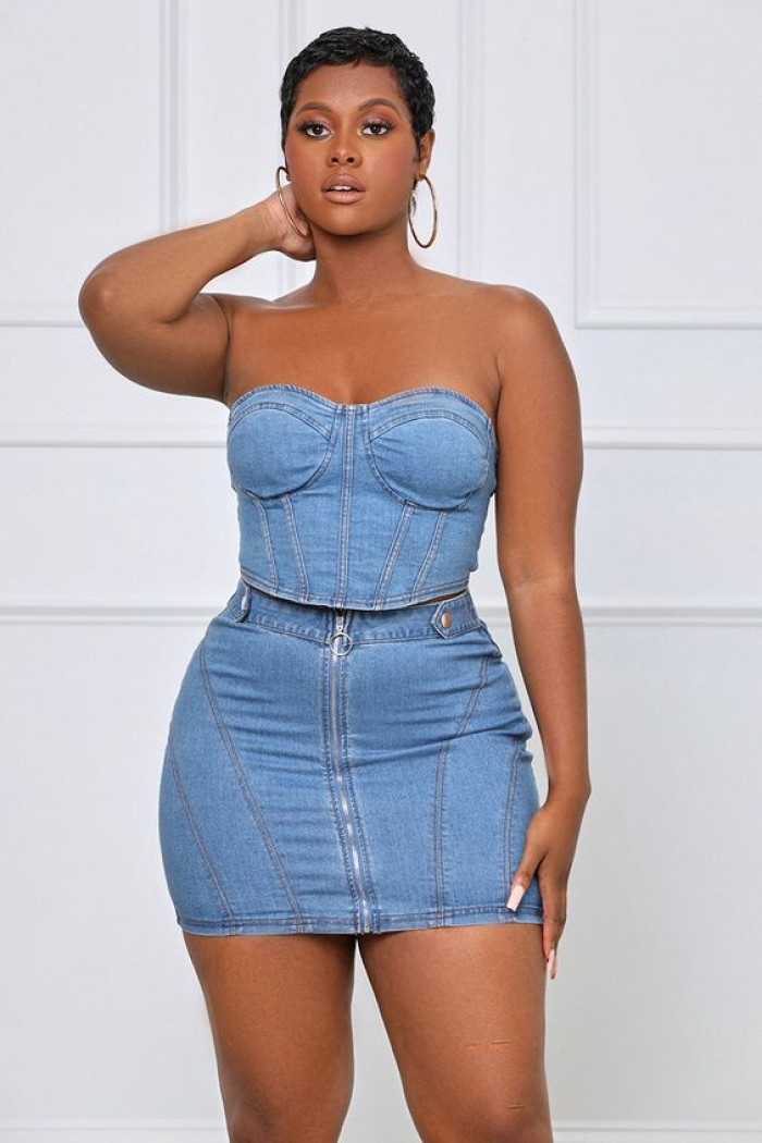 Denim Corset and Hot Pants for Freaknik