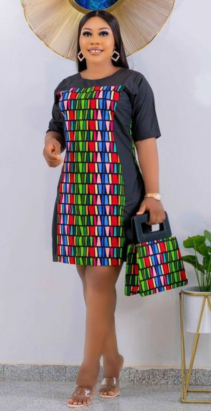 Elegant Plus Size Short Ankara Dresses