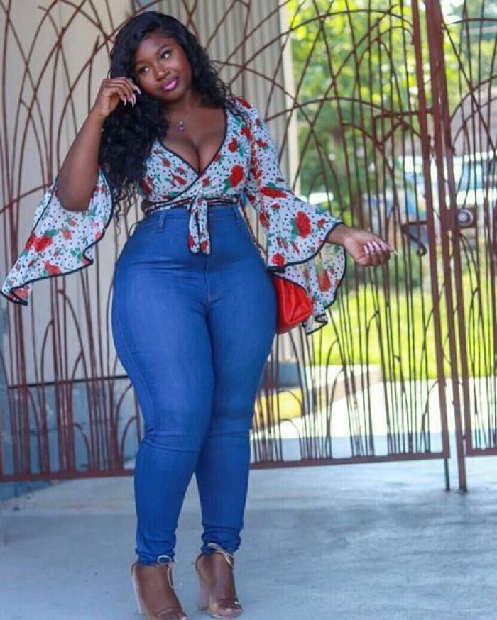 Plus Size Ankara Tops On Jeans 11