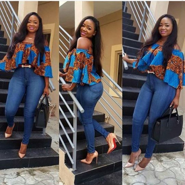 Ankara Tops On Jeans