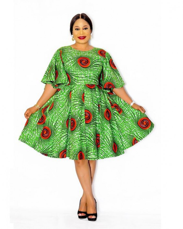 Plus Size Short Ankara Dresses